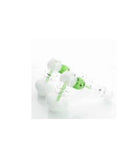 Green Work Colors Bubbler, 5" Green w/White Frit