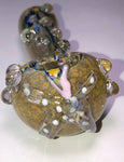 Butterfly Design Pipe w/ Heavy Frit, Flower Mili & Marbles