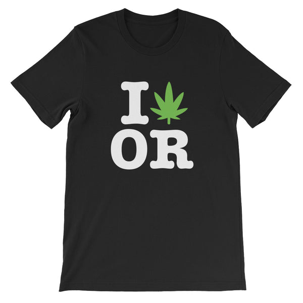 I Cannabis Heart Oregon Short-Sleeve Unisex T-Shirt