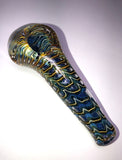 5.5 Inch Hammer Style Double Glass w/ Gold & Silver Fume