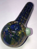 Double Blown Heavy Fumed 4.5" Spoon w/ Slime Carb