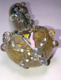 Butterfly Design Pipe w/ Heavy Frit, Flower Mili & Marbles