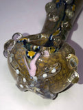 Butterfly Design Pipe w/ Heavy Frit, Flower Mili & Marbles